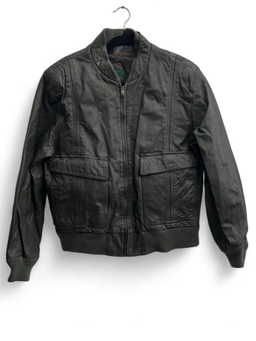 Mens Vintage Hill & Archer Leather Bomber Jacket size 42